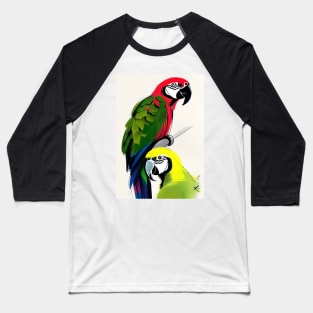 2 PARROTS TAKING A SELFIE Baseball T-Shirt